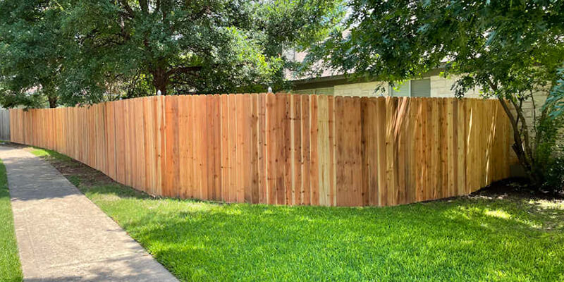 Wooden Privacy Fence - Star Gate and Fence