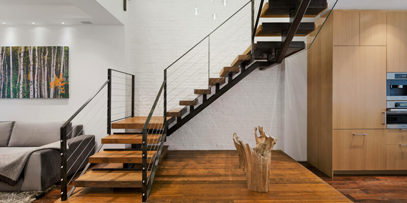 Modern Wood Stair Railings - Star Gate and Fence