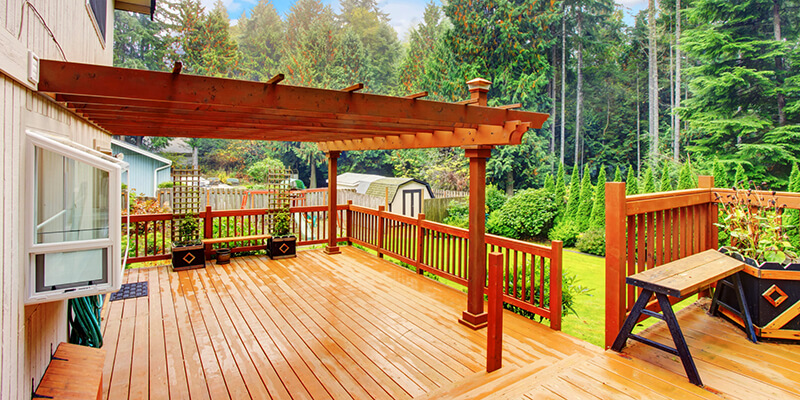 Outdoor Wooden Decks - Star Gate and Fence