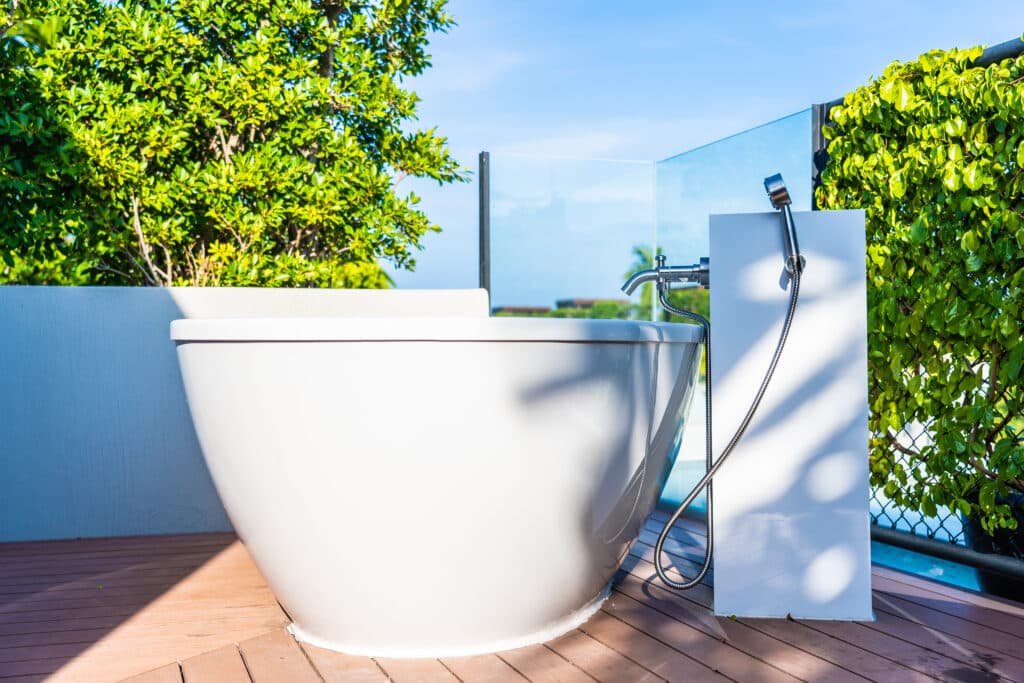 outdoor bathroom builders in Dallas