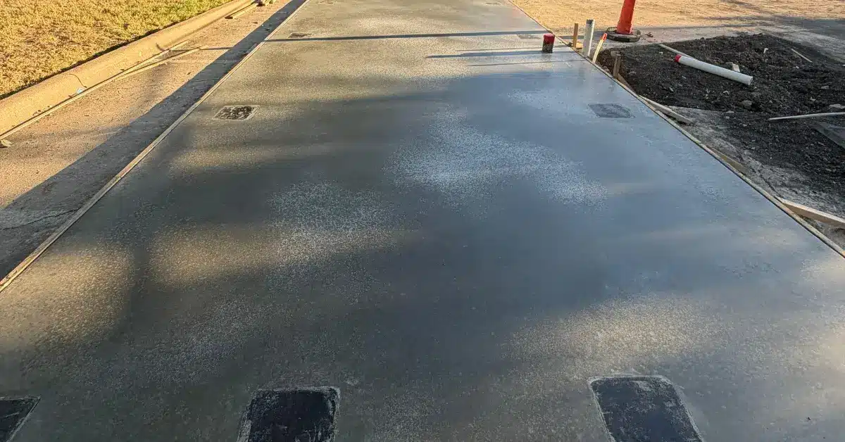 Concrete flatwork poured by Star Gate & Fence