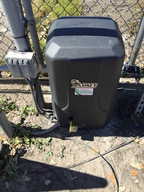 Ramset gate operator installed on a commercial gate