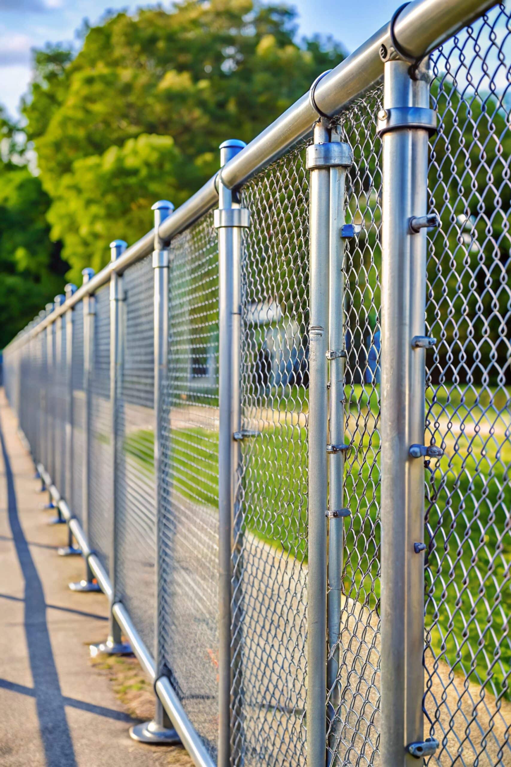 Heavy-gauge chain link security perimeter