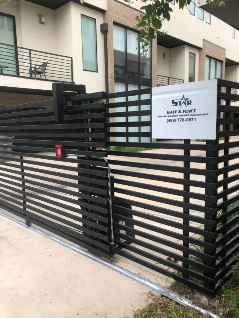 black rolling gate repair