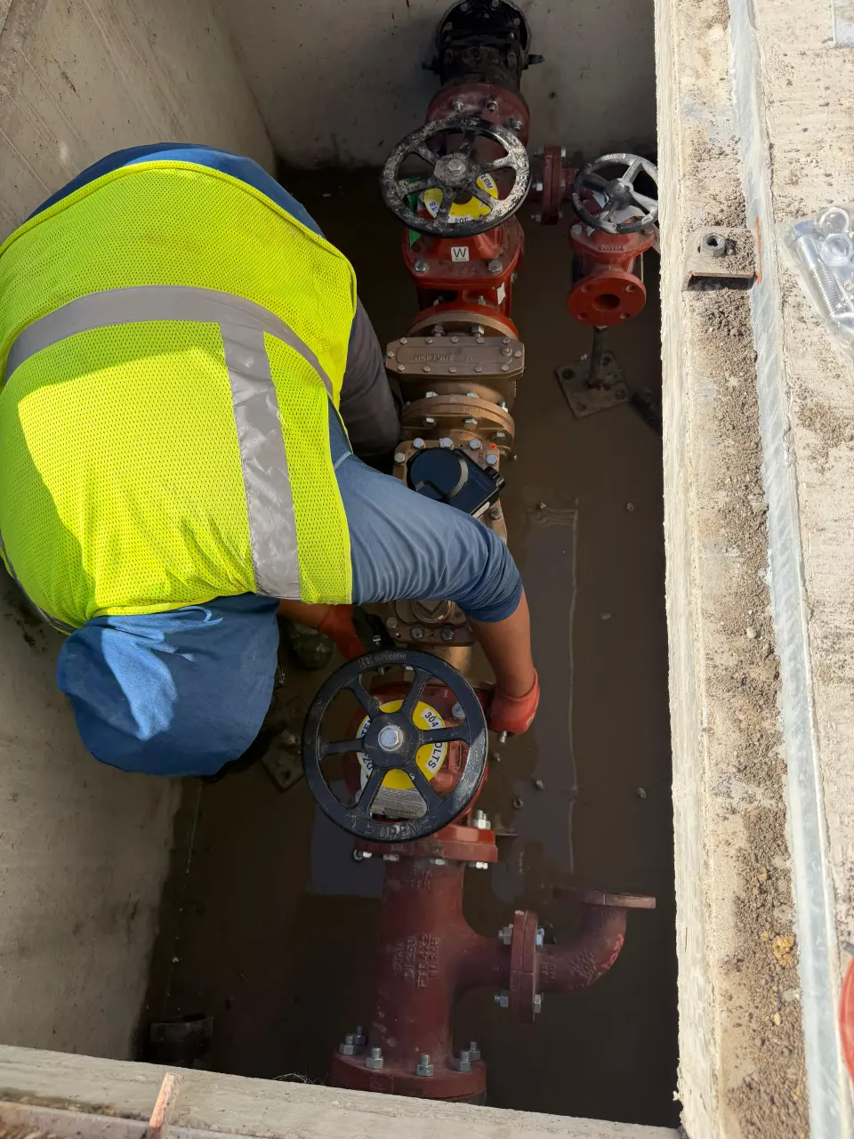 water line pipe installation